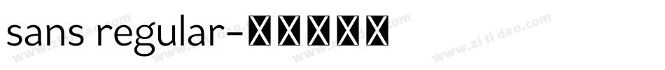 sans regular字体转换